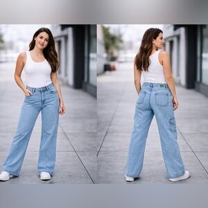 Stylish Light Blue Women's Flare Jeans